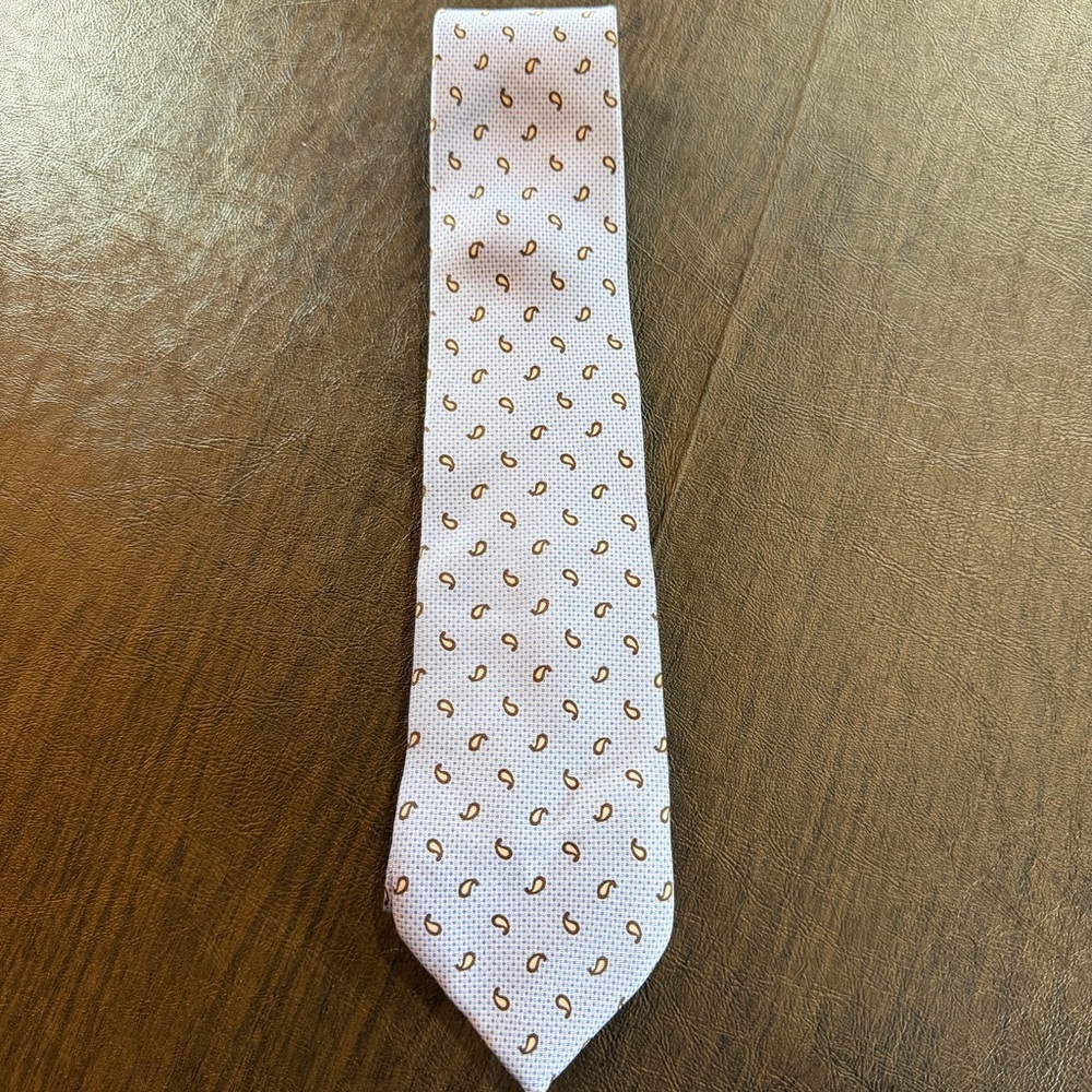 Chaps Classic Light Blue Paisley Silk Tie - Men's Accessory